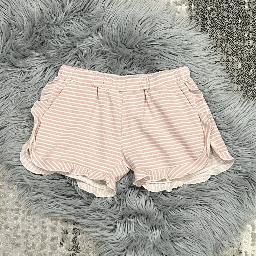 Siaomimi Girls Ruffle Pink Striped‎ Shorts Size 14Y ($55)